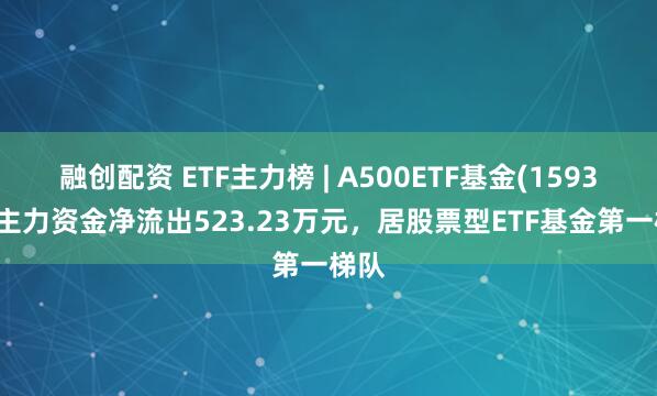 融创配资 ETF主力榜 | A500ETF基金(159356)主力资金净流出523.23万元，居股票型ETF基金第一梯队