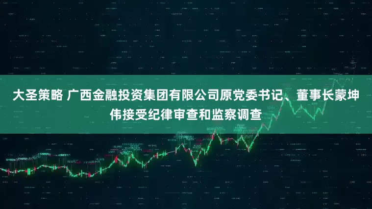 大圣策略 广西金融投资集团有限公司原党委书记、董事长蒙坤伟接受纪律审查和监察调查